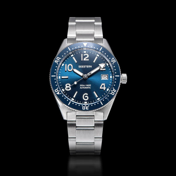 Planet Gates S434 Diver Watch Men Automatic NH35A Movement BGW9 Luminous Mechanical Wristwatches 20ATM Waterproof Sapphire Deployment Buckle