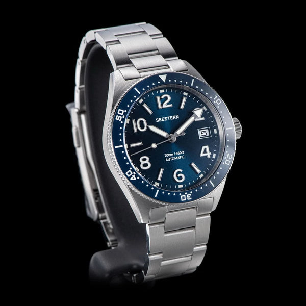 Planet Gates S434 Diver Watch Men Automatic NH35A Movement BGW9 Luminous Mechanical Wristwatches 20ATM Waterproof Sapphire Deployment Buckle