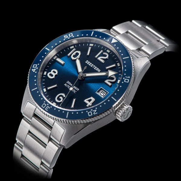 Planet Gates S434 Diver Watch Men Automatic NH35A Movement BGW9 Luminous Mechanical Wristwatches 20ATM Waterproof Sapphire Deployment Buckle