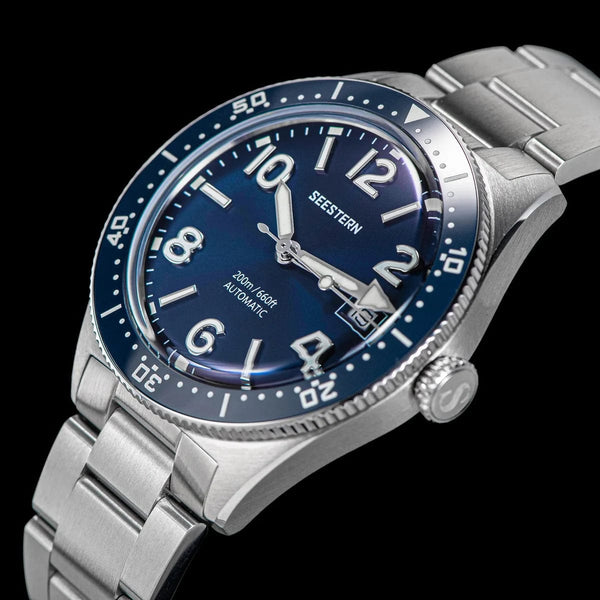 Planet Gates S434 Diver Watch Men Automatic NH35A Movement BGW9 Luminous Mechanical Wristwatches 20ATM Waterproof Sapphire Deployment Buckle