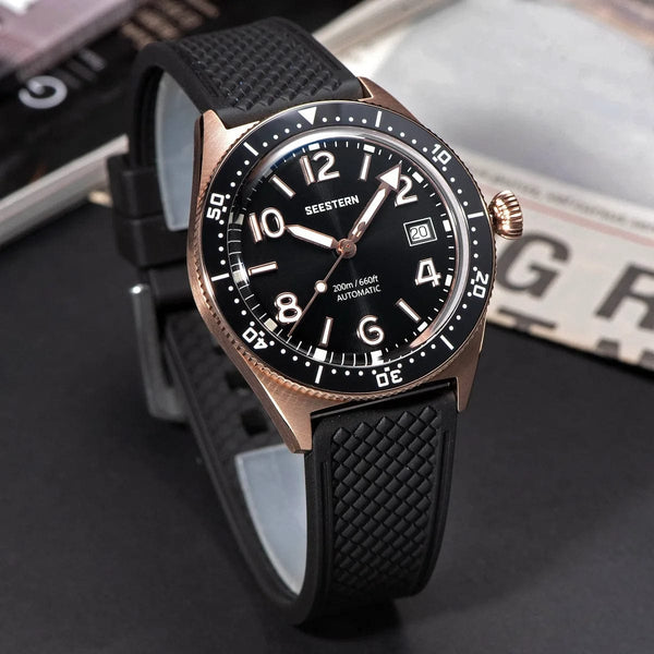 Planet Gates S434 Diver Watch Men Automatic NH35A Movement BGW9 Luminous Mechanical Wristwatches 20ATM Waterproof Sapphire Deployment Buckle