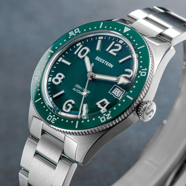 Planet Gates S434 Diver Watch Men Automatic NH35A Movement BGW9 Luminous Mechanical Wristwatches 20ATM Waterproof Sapphire Deployment Buckle