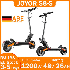 Planet Gates S8-S ABE1200 48 26AH Electric Scooter JOYOR S10-S Dual Motor 2000W60V18AH battery Folding Off-road E-scooter APP Smart ABE APPROVED Electric scooters