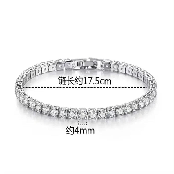 Planet Gates SAIYE Solid 18K 14K Gold Moissanite Tennis Bracelet for Women D VVS1 Round 925 Sterling Silver Luxury Bracelet for Engagement