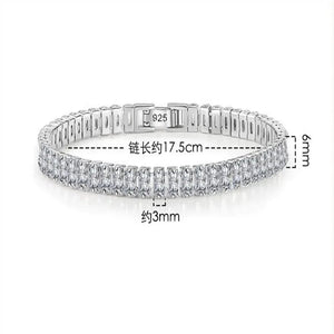 Planet Gates SAIYE Solid 18K 14K Gold Moissanite Tennis Bracelet for Women D VVS1 Round 925 Sterling Silver Luxury Bracelet for Engagement