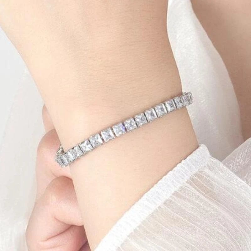 Planet Gates SAIYE Solid 18K 14K Gold Moissanite Tennis Bracelet for Women D VVS1 Round 925 Sterling Silver Luxury Bracelet for Engagement