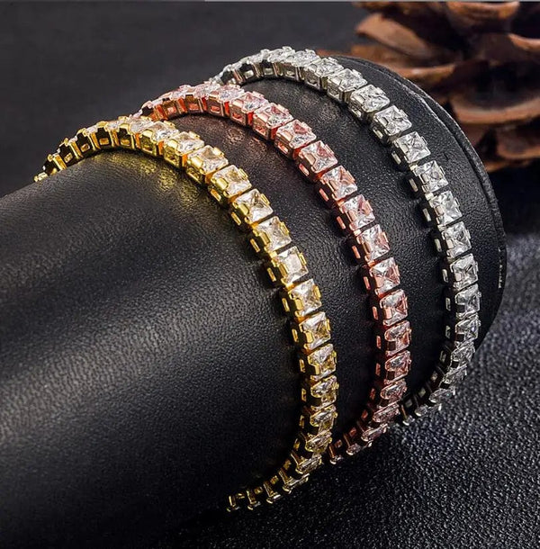 Planet Gates SAIYE Solid 18K 14K Gold Moissanite Tennis Bracelet for Women D VVS1 Round 925 Sterling Silver Luxury Bracelet for Engagement