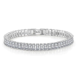 Planet Gates SAIYE Solid 18K 14K Gold Moissanite Tennis Bracelet for Women D VVS1 Round 925 Sterling Silver Luxury Bracelet for Engagement