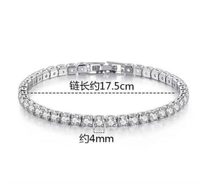 Planet Gates SAIYE Solid 18K 14K Gold Moissanite Tennis Bracelet for Women D VVS1 Round 925 Sterling Silver Luxury Bracelet for Engagement