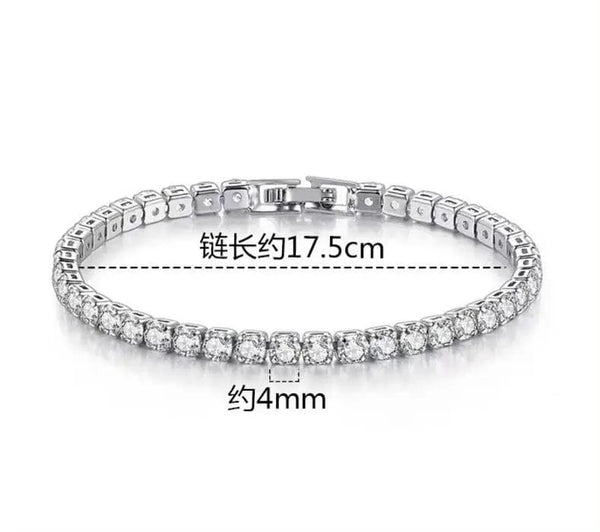Planet Gates SAIYE Solid 18K 14K Gold Moissanite Tennis Bracelet for Women D VVS1 Round 925 Sterling Silver Luxury Bracelet for Engagement