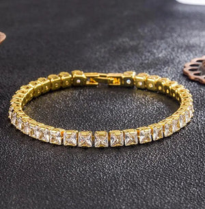 Planet Gates SAIYE Solid 18K 14K Gold Moissanite Tennis Bracelet for Women D VVS1 Round 925 Sterling Silver Luxury Bracelet for Engagement