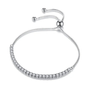 Planet Gates SAIYE Solid 18K 14K Gold Moissanite Tennis Bracelet for Women D VVS1 Round 925 Sterling Silver Luxury Bracelet for Engagement