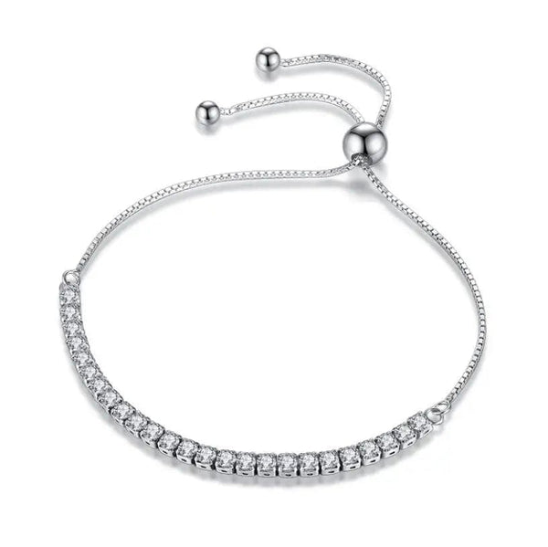 Planet Gates SAIYE Solid 18K 14K Gold Moissanite Tennis Bracelet for Women D VVS1 Round 925 Sterling Silver Luxury Bracelet for Engagement