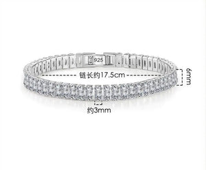 Planet Gates SAIYE Solid 18K 14K Gold Moissanite Tennis Bracelet for Women D VVS1 Round 925 Sterling Silver Luxury Bracelet for Engagement