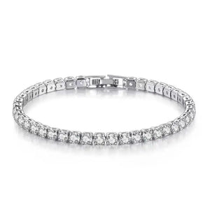 Planet Gates SAIYE Solid 18K 14K Gold Moissanite Tennis Bracelet for Women D VVS1 Round 925 Sterling Silver Luxury Bracelet for Engagement