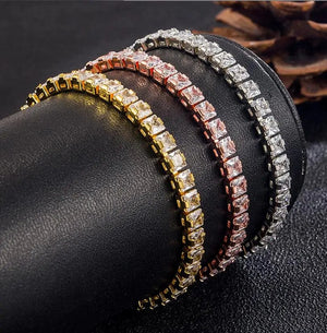 Planet Gates SAIYE Solid 18K 14K Gold Moissanite Tennis Bracelet for Women D VVS1 Round 925 Sterling Silver Luxury Bracelet for Engagement