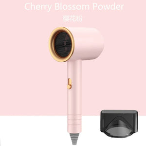 Planet Gates Sakura Pink / us Negative Ion Hair Care Hair Dryer Professional Blue Light Collagen Electric Hair Brush Turbocharged Quick Drying Low Noise Dryer