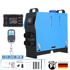 Planet Gates Samger 5KW Diesel Air Heater 12-24V All In One Car Heater With Silencer LCD Switch Remote Control For Car Bus RV Trucks SUV