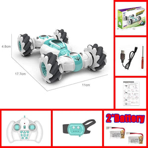 Planet Gates Samll RC Stunt Car Remote Control Watch Gesture Sensor Electric Toy RC Drift Car 2.4GHz 4WD Rotation Gift for Kids Boys Birthday