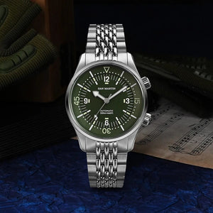 Planet Gates San Martin 39mm Leyenda Diver Watch NH35 Automatic Mechanical Movement AR Sapphire Luminous Waterproof 200m Watches SN0141W