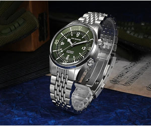 Planet Gates San Martin 39mm Leyenda Diver Watch NH35 Automatic Mechanical Movement AR Sapphire Luminous Waterproof 200m Watches SN0141W
