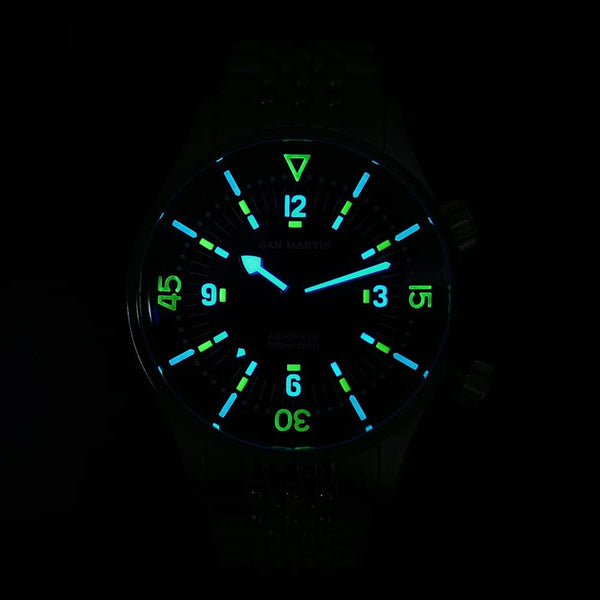 Planet Gates San Martin 39mm Leyenda Diver Watch NH35 Automatic Mechanical Movement AR Sapphire Luminous Waterproof 200m Watches SN0141W
