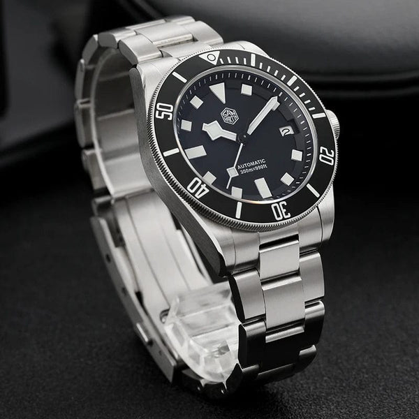 Planet Gates San Martin SN0121T Titanium Diving Watch NH35 Automatic Movement Watches Grade2 Titanium 120 Click Waterproof 300m Wristwatch