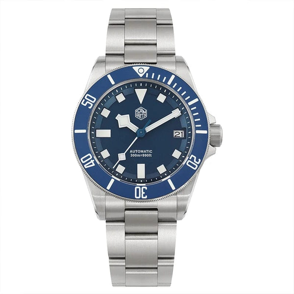 Planet Gates San Martin SN0121T Titanium Diving Watch NH35 Automatic Movement Watches Grade2 Titanium 120 Click Waterproof 300m Wristwatch