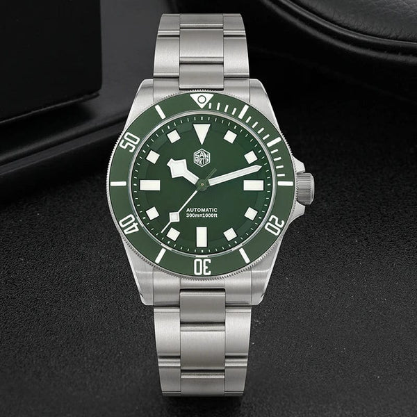Planet Gates San Martin SN0121T Titanium Diving Watch NH35 Automatic Movement Watches Grade2 Titanium 120 Click Waterproof 300m Wristwatch