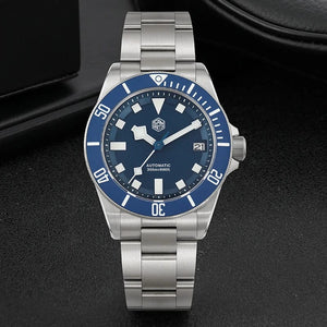 Planet Gates San Martin SN0121T Titanium Diving Watch NH35 Automatic Movement Watches Grade2 Titanium 120 Click Waterproof 300m Wristwatch