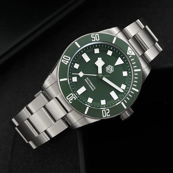 Planet Gates San Martin SN0121T Titanium Diving Watch NH35 Automatic Movement Watches Grade2 Titanium 120 Click Waterproof 300m Wristwatch