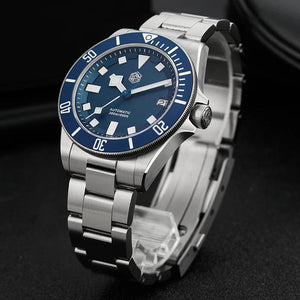 Planet Gates San Martin SN0121T Titanium Diving Watch NH35 Automatic Movement Watches Grade2 Titanium 120 Click Waterproof 300m Wristwatch