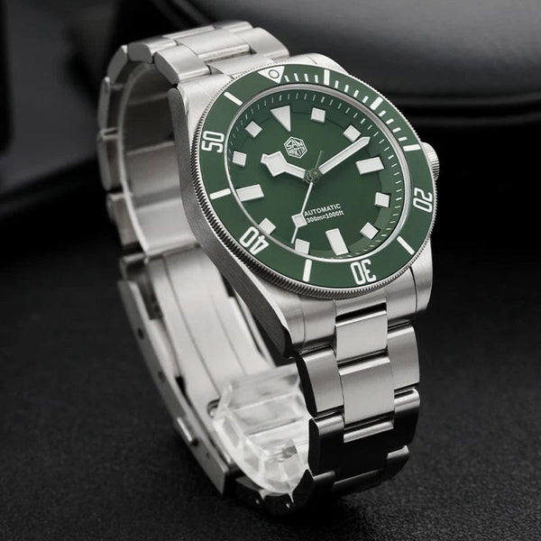 Planet Gates San Martin SN0121T Titanium Diving Watch NH35 Automatic Movement Watches Grade2 Titanium 120 Click Waterproof 300m Wristwatch