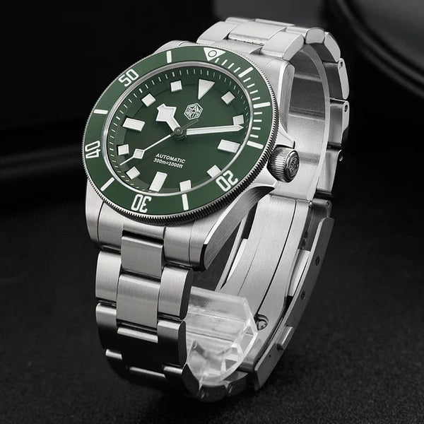 Planet Gates San Martin SN0121T Titanium Diving Watch NH35 Automatic Movement Watches Grade2 Titanium 120 Click Waterproof 300m Wristwatch