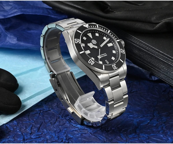 Planet Gates San Martin SN0121T Titanium Diving Watch NH35 Automatic Movement Watches Grade2 Titanium 120 Click Waterproof 300m Wristwatch