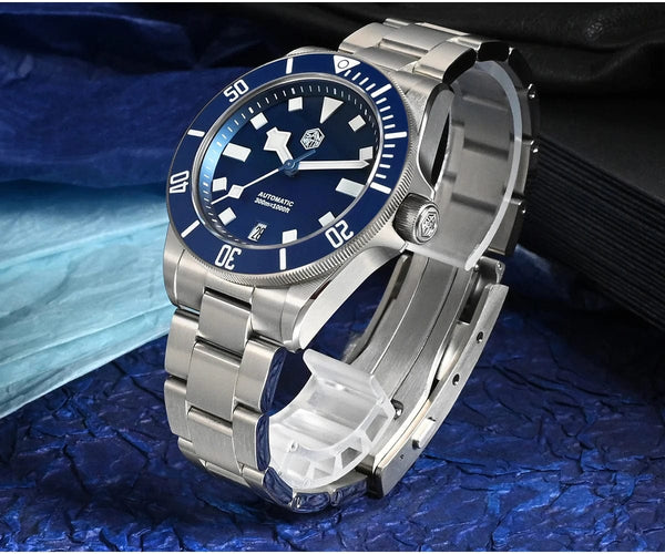 Planet Gates San Martin SN0121T Titanium Diving Watch NH35 Automatic Movement Watches Grade2 Titanium 120 Click Waterproof 300m Wristwatch