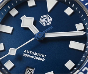 Planet Gates San Martin SN0121T Titanium Diving Watch NH35 Automatic Movement Watches Grade2 Titanium 120 Click Waterproof 300m Wristwatch