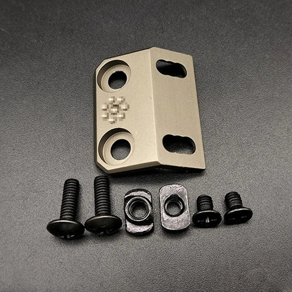 Planet Gates Sand Tactical M300 M600 Flashlight Base MLOK Side Mounting Bracket Rail CNC Metal Base Flashlight Stand Hunting Accessories