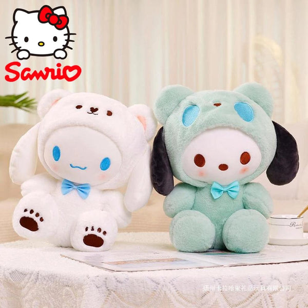 Planet Gates Sanrio 25Cm Kuromi Cinnamoroll Cross Dressing Plush Doll Hello Kitty Kawaii My Melody Anime Cartoon Plushie Toy Christmas Gifts