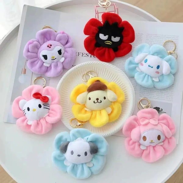 Planet Gates Sanrio Cartoon Changeable Flower My Melody Kuromi Cinnamoroll Kt Cat Purin Dog Plush Toy Anime Stuffed Animals Cute Plushie Doll
