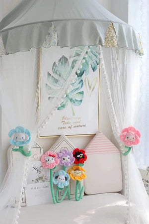 Planet Gates Sanrio Cartoon Changeable Flower My Melody Kuromi Cinnamoroll Kt Cat Purin Dog Plush Toy Anime Stuffed Animals Cute Plushie Doll