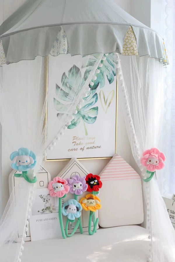 Planet Gates Sanrio Cartoon Changeable Flower My Melody Kuromi Cinnamoroll Kt Cat Purin Dog Plush Toy Anime Stuffed Animals Cute Plushie Doll