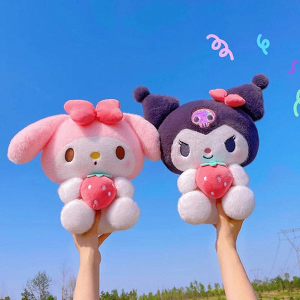 Planet Gates Sanrio Cartoon Kuromi My Melody Cinnamoroll Pochacco Pompom Purin Strawberry Cute Hug Plush Doll Toys For Children Surprise Gift