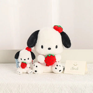Planet Gates Sanrio Fresh Strawberry Kuromi Melody Pochacco Hellokitty Cinnamoroll Plush Toy Girl Plush Keychain Pendant Cartoon Stuffed Doll
