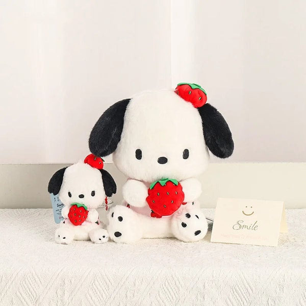 Planet Gates Sanrio Fresh Strawberry Kuromi Melody Pochacco Hellokitty Cinnamoroll Plush Toy Girl Plush Keychain Pendant Cartoon Stuffed Doll