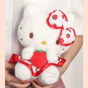 Planet Gates Sanrio Fresh Strawberry Kuromi Melody Pochacco Hellokitty Cinnamoroll Plush Toy Girl Plush Keychain Pendant Cartoon Stuffed Doll
