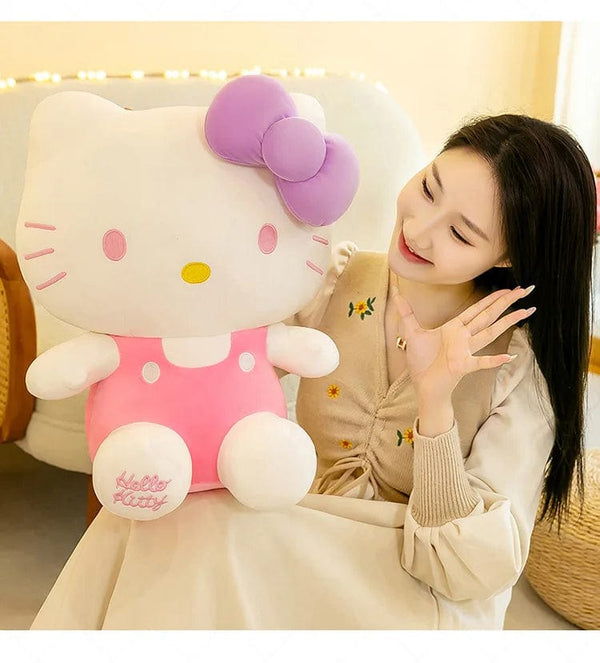 Planet Gates Sanrio Hello Kitty Kuromi Melody Stuffed Toys Cute Plush Cinnamoroll Toys Kawaii Baby Christmas Gifts Children Dolls For Girl