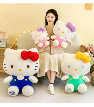 Planet Gates Sanrio Hello Kitty Kuromi Melody Stuffed Toys Cute Plush Cinnamoroll Toys Kawaii Baby Christmas Gifts Children Dolls For Girl