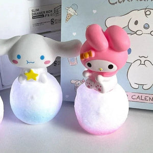 Planet Gates Sanrio Hello Kitty Night Light Luminous Children's Toy Bedside Lamp Anime Cartoon Kuromi Cinnamoroll Cute Children's Gift Gift