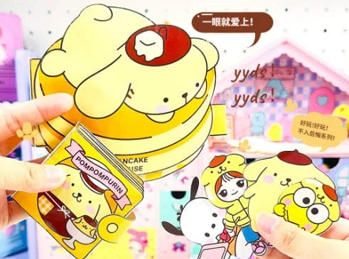 Planet Gates Sanrio Kawali My Melody Cinnamoroll Pochacco Pompompurin Sticker Games Quiet Book Funny Diy Anime Girls Gift Gift Toys For Kids